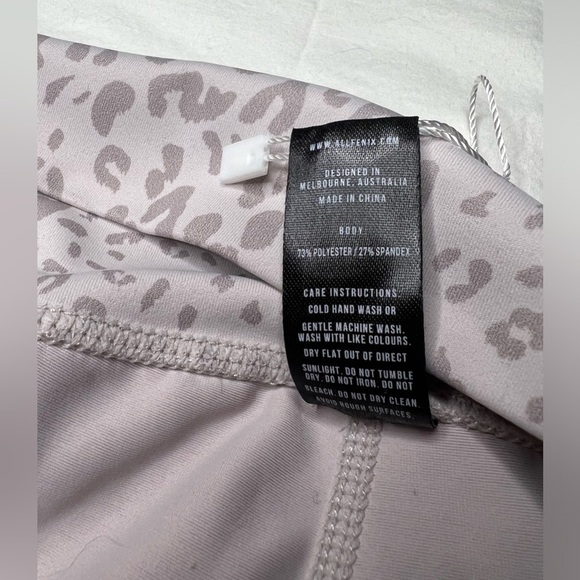 Allfenix White and Grey Leopard Print Leggings - Picture 7 of 11